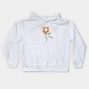 Single Peach Rose Kids Hoodie